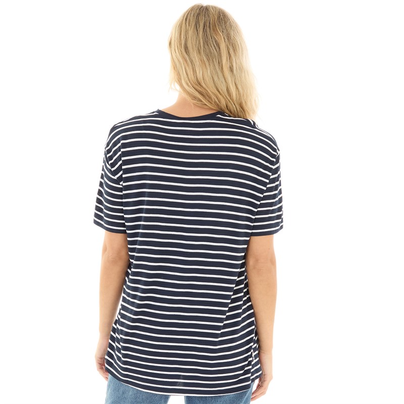 Bench Womens Nouria T-Shirt Navy/White Stripe