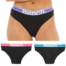 Bench Womens Kinga Three Pack Briefs Black