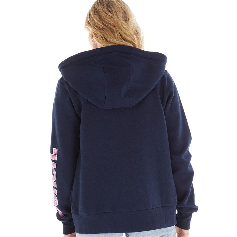 Bench Womens Darcine Zip Thru Hoodie Navy