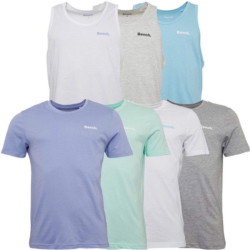 Bench Mens Genji Seven Pack T-Shirts Mixed