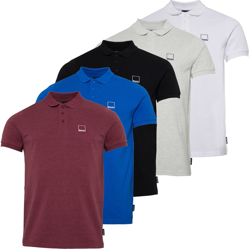 Bench Mens Nodio Five Pack Polo Shirts Mixed