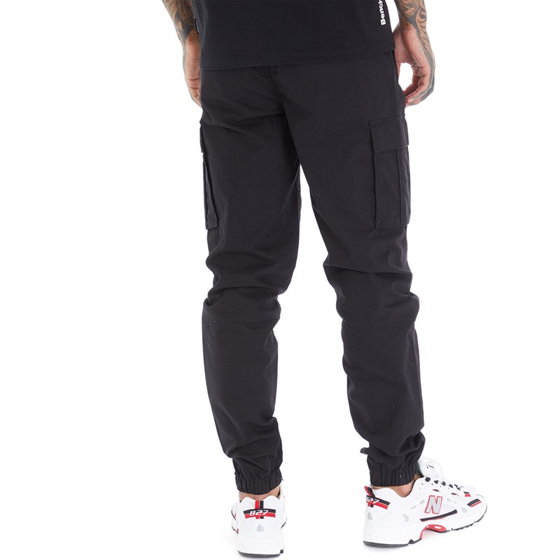 Bench Mens Carner Slim Fit Cuffed Cargo Pants Black