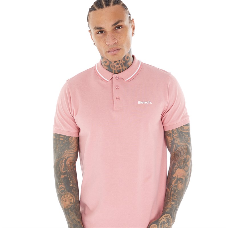 Bench Mens Gruff Polo Dusty Pink