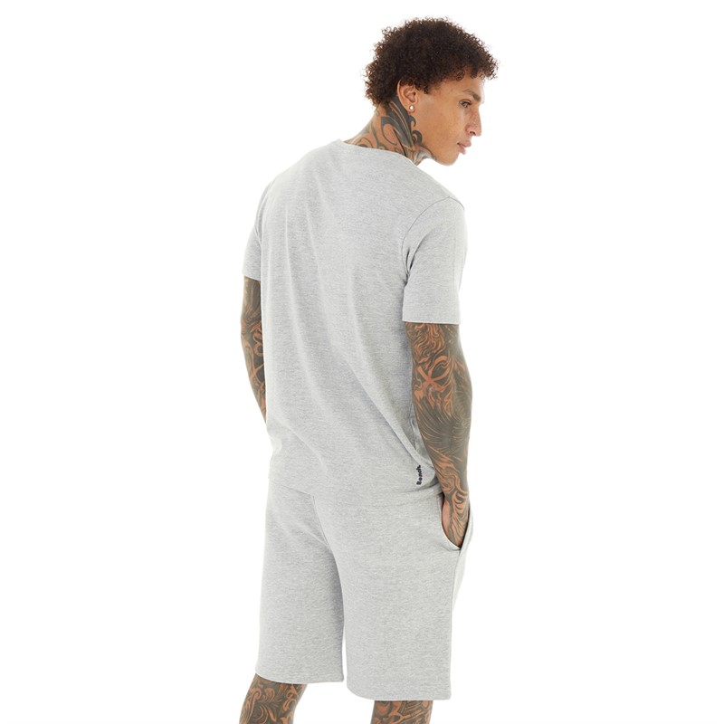 Bench Mens Larenta T-Shirt And Shorts Co-Ord Grey Marl