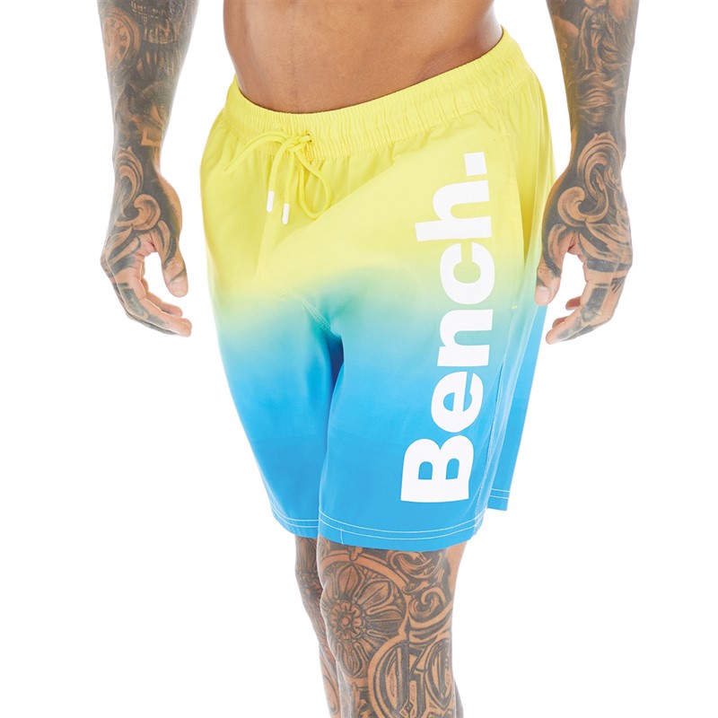 Bench Mens Gradley Swim Shorts Yellow/Blue