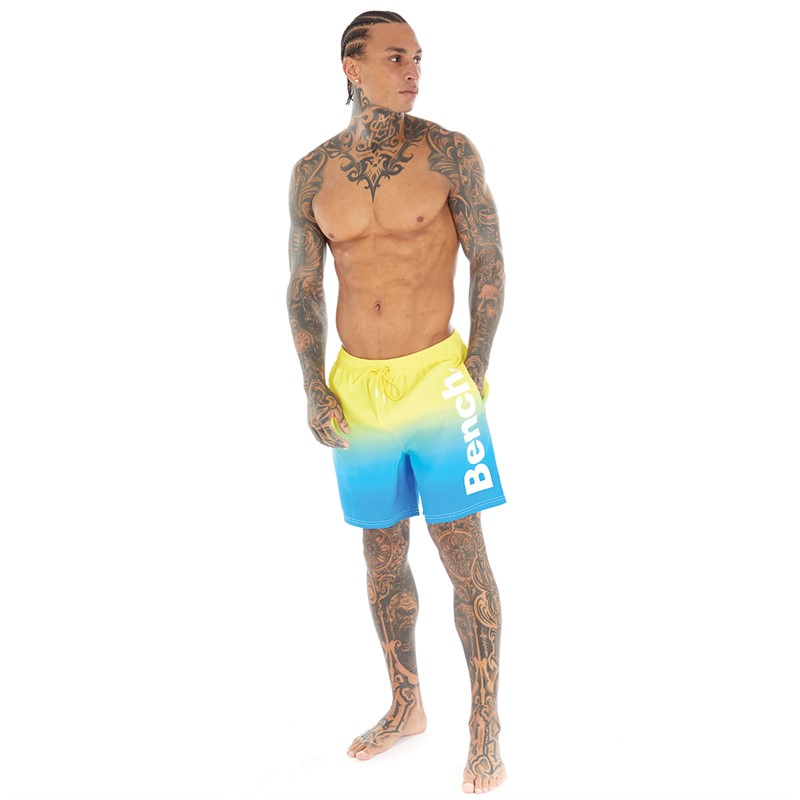 Bench Mens Gradley Swim Shorts Yellow/Blue