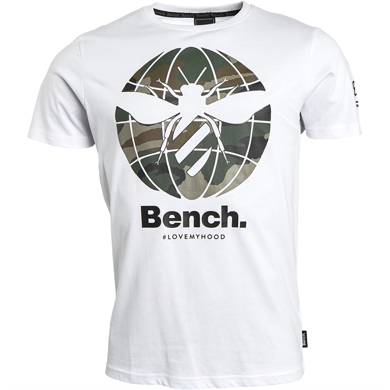 Bench Herre Modin T-shirts Hvid