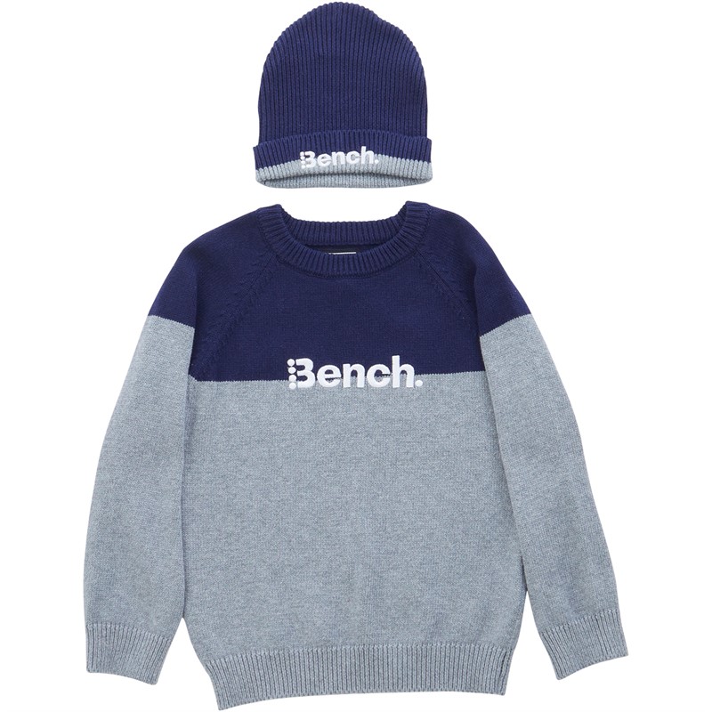 Bench Boys Sweatshirt And Beanie Set Navy