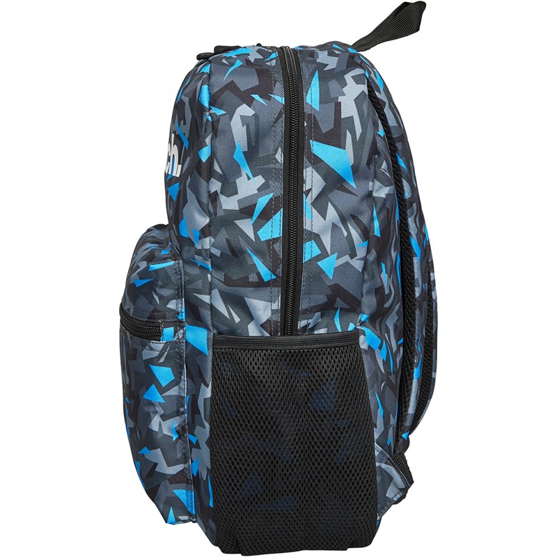 Bench Kids Logo Patterned Backpack Grey/Blue