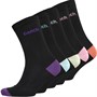 Bench Womens Ramona Five Pack Dress Socks Black