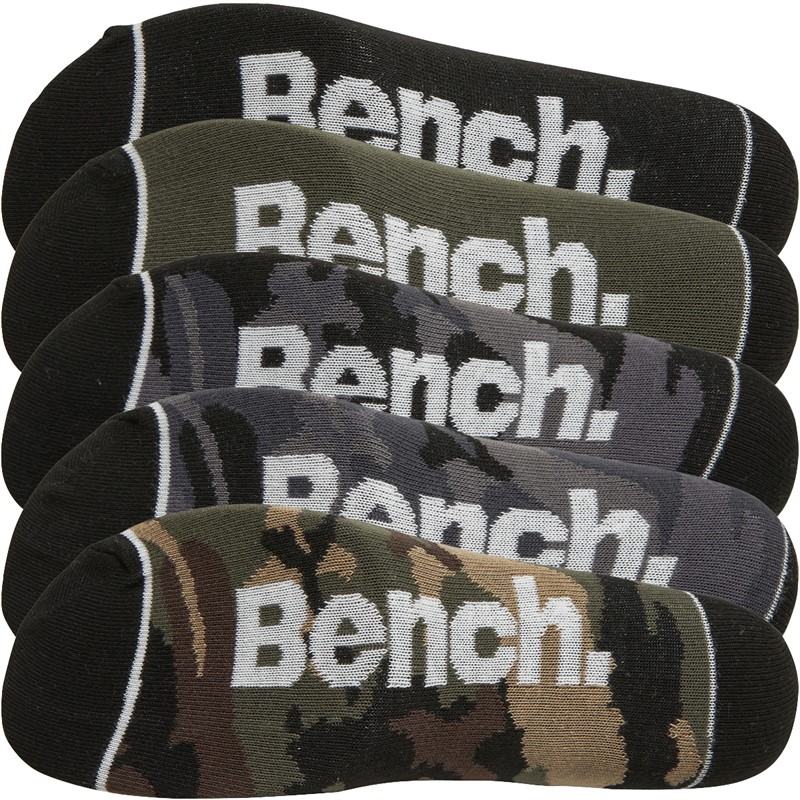 Bench Mens Noonan Ten Pack Trainer Liner Socks Mixed Camo/Solid