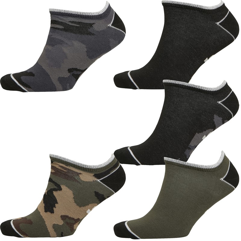 Bench Mens Noonan Ten Pack Trainer Liner Socks Mixed Camo/Solid