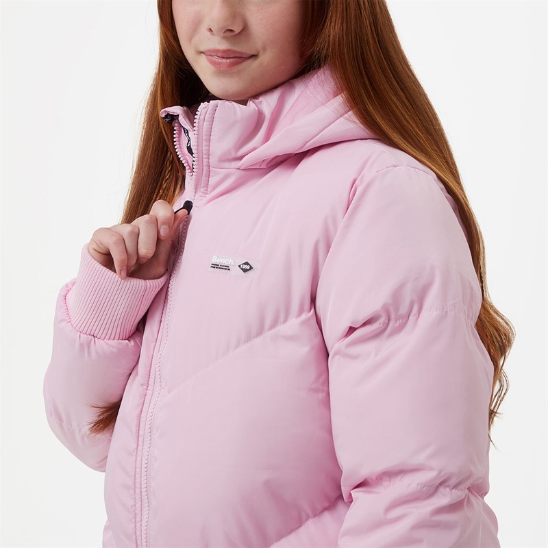 Bench Junior Girls Whimsy Long Length Jacket Candy Pink