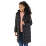 Bench Girls Eualie Long Maxi Length Jacket Black