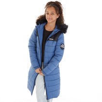 Bench Junior Girls Jacinda Long Maxi Length Jacket Light Navy