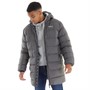 Bench Herren Armann Lange Kapuzen Paddierte Jacke Dunkelgrau