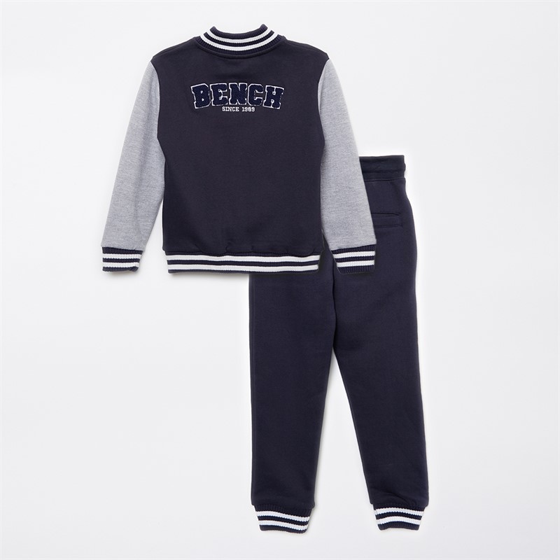 Bench Jongens Varsity Jas en Joggingbroek Set Marineblauw