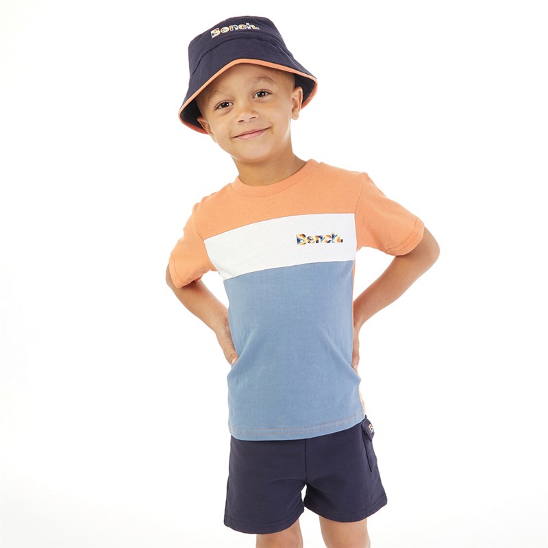 Bench Ensemble Garçon T-shirt, Short et Casquette Orange