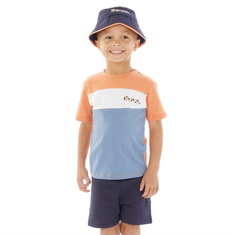 Bench Ensemble Garçon T-shirt, Short et Casquette Orange