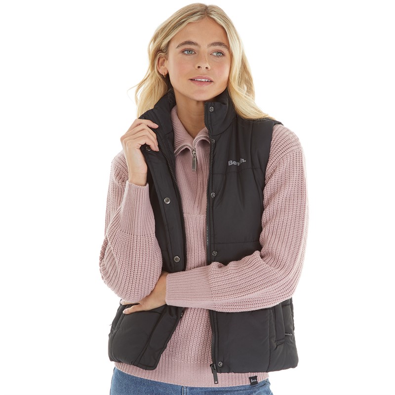 Bench Womens Avah Quilted Gilet Black