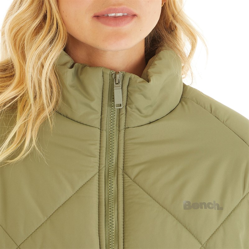 Bench Womens Yarah Puffer Jacket Khaki