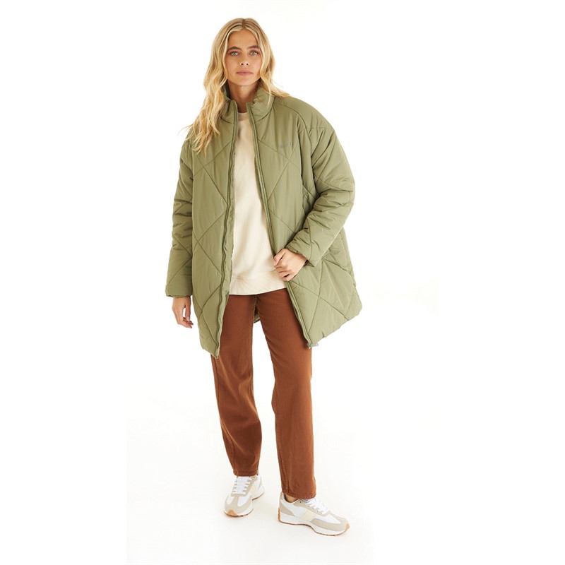 Bench Womens Yarah Puffer Jacket Khaki