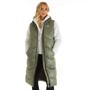 Bench Dames Saz Lange Lijn Capuchon Gilet Khaki