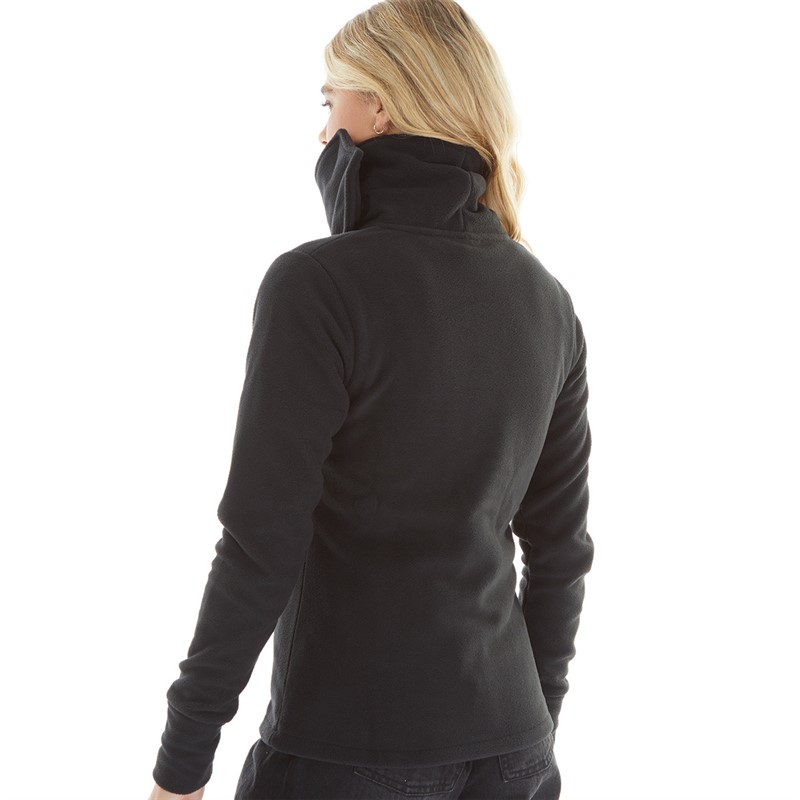 Bench Womens Finish Microfleece Track Top Black