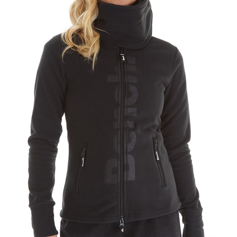 Bench Womens Finish Microfleece Track Top Black