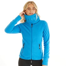 Bench Womens Funnel Microfleece Track Top Bright Blue