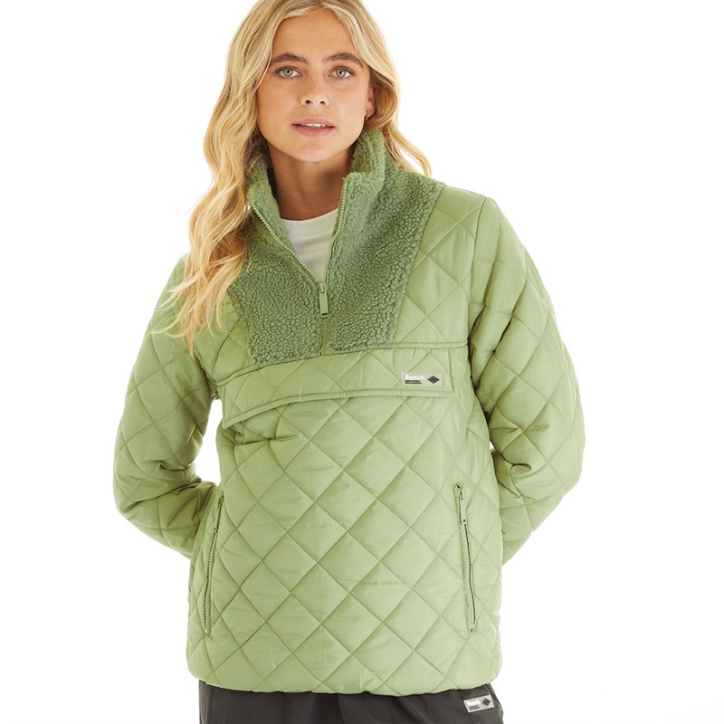 Bench Womens Chel Quilted OTH Jacket Khaki