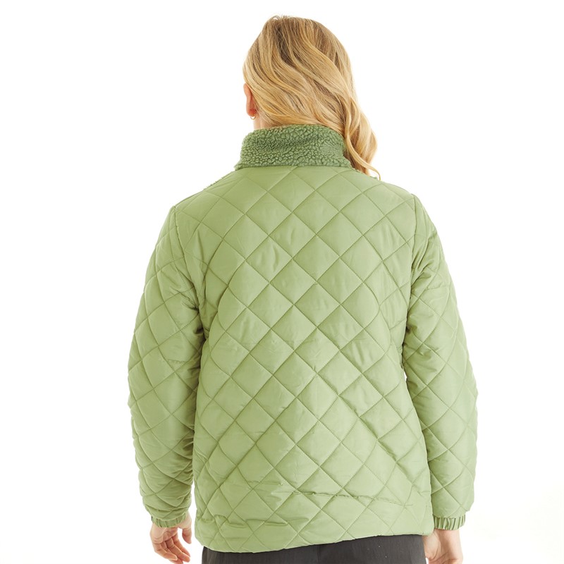 Bench Womens Chel Quilted OTH Jacket Khaki