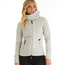 Bench Damen Finish Mikrofleece Trainingsjacke Grau