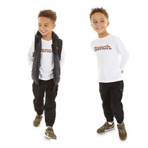 Bench Boys Puffer Gilet T-Shirt And Cargo Trousers Set Black