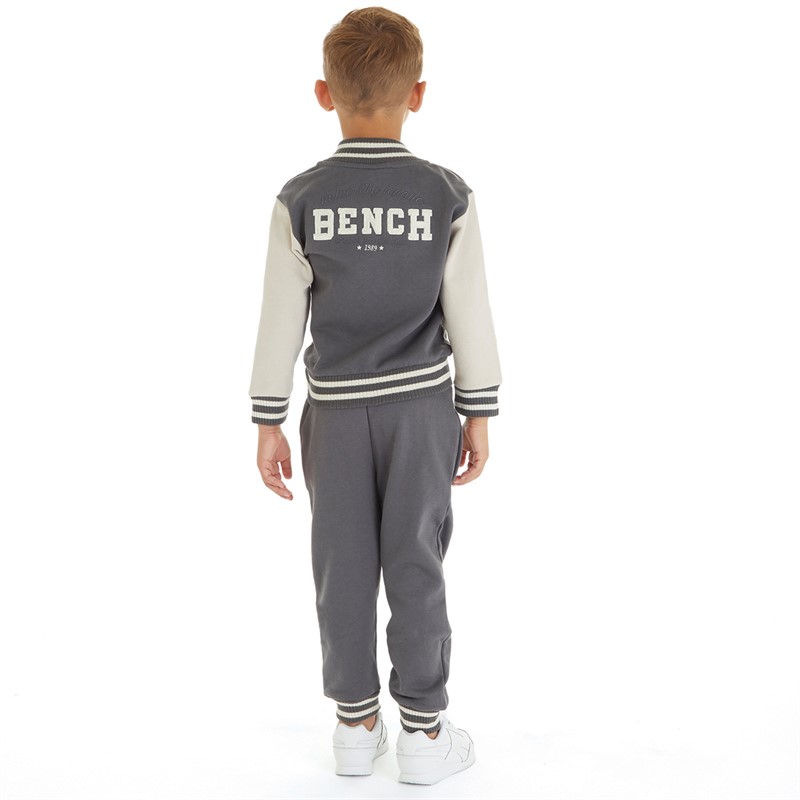 Bench Boys Varsity Jacket And Joggers Set Grey