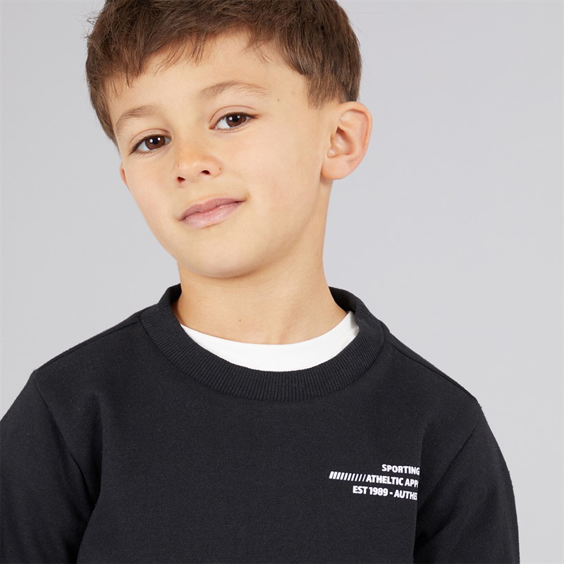 Bench Boys Sweatshirt And Joggers Set Black