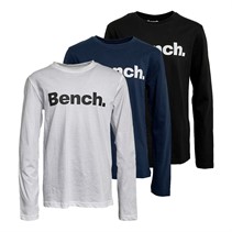 Bench Boys Virendo Three Pack Long Sleeve Lounge T-Shirts Black/White/Navy