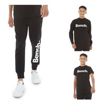 Bench Boys Awter T-Shirt Sweatshirt And Joggers Three Pack Set Black