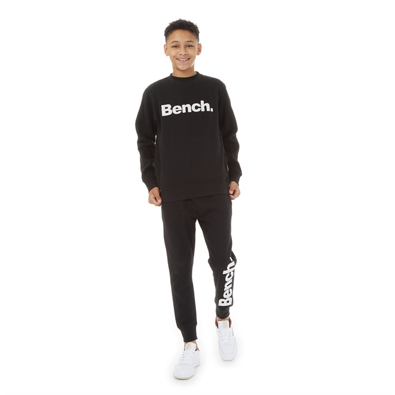 Bench Boys Awter T-Shirt Sweatshirt And Joggers Three Pack Set Black