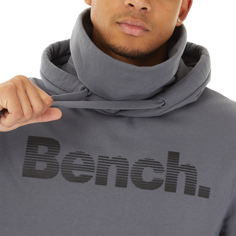 Bench Mens Woosh Hoodie Steel Grey