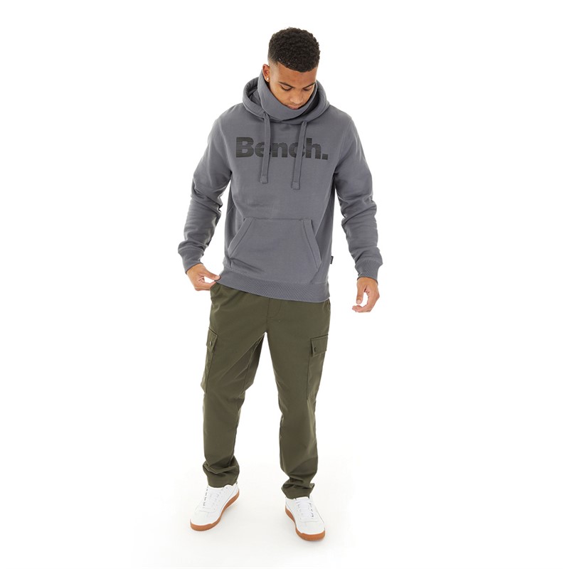 Bench Mens Woosh Hoodie Steel Grey