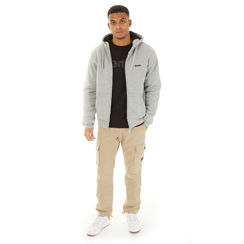 Bench Mens Baraz Hoodie Grey Marl