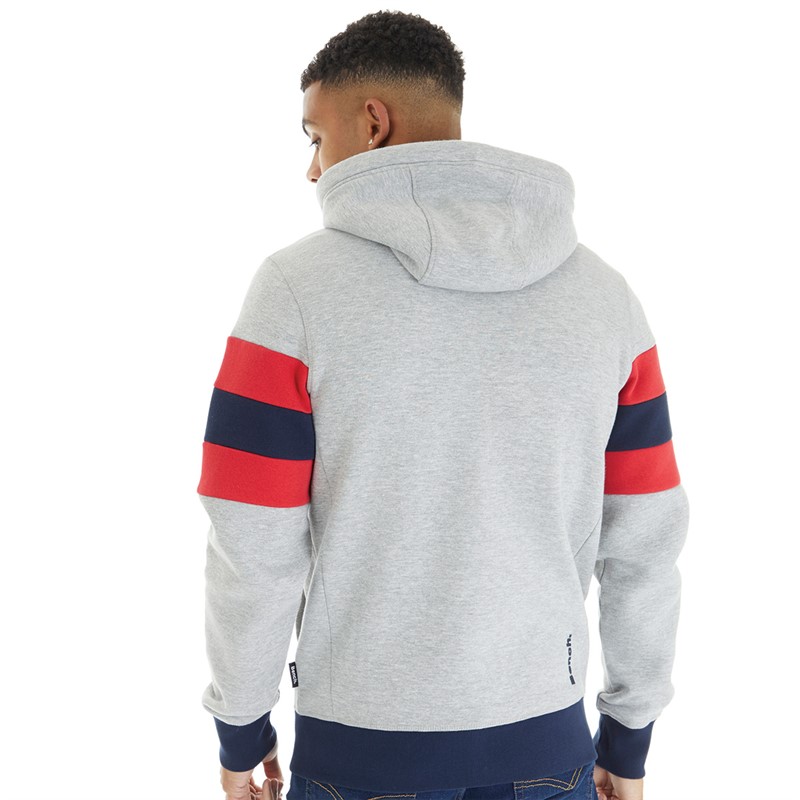 Bench Mens Grody Hoodie Grey Marl