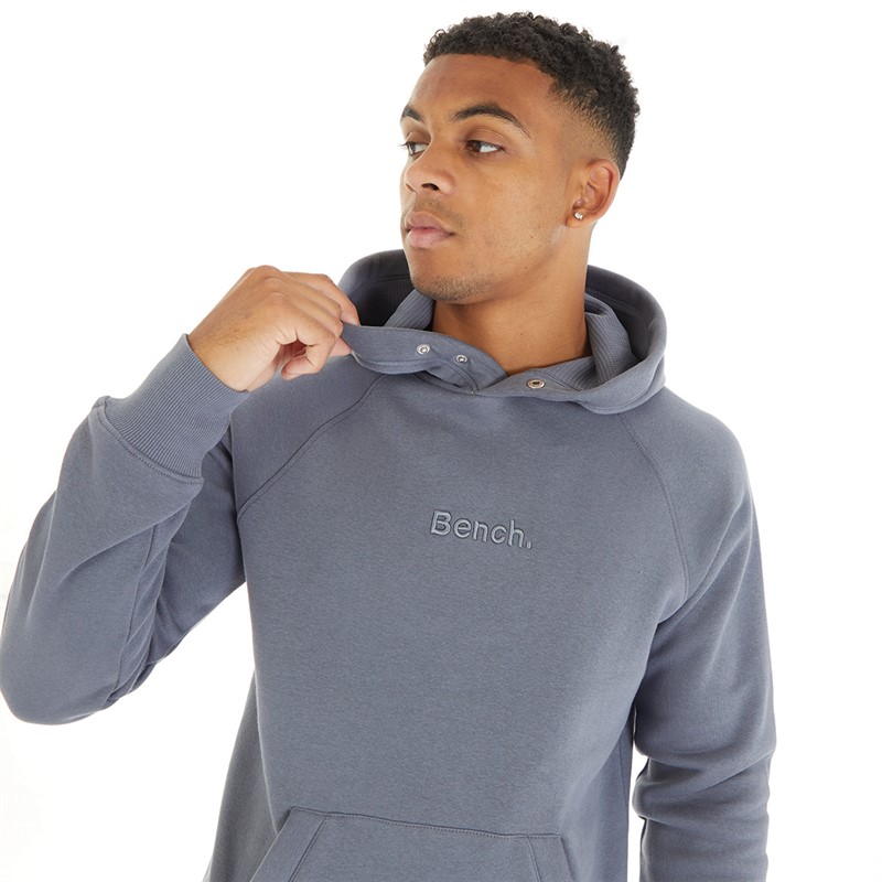 Bench Mens Sankey Hoodie Steel Grey