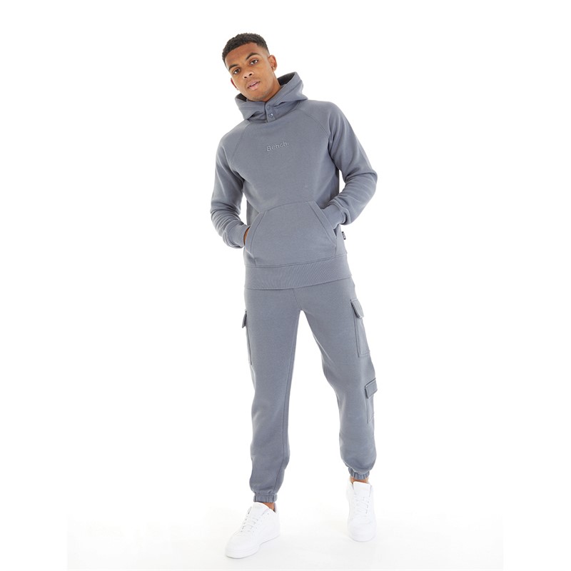 Bench Mens Sankey Hoodie Steel Grey