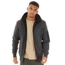 Bench Mens Avett Knitted Hoodie Charcoal Marl