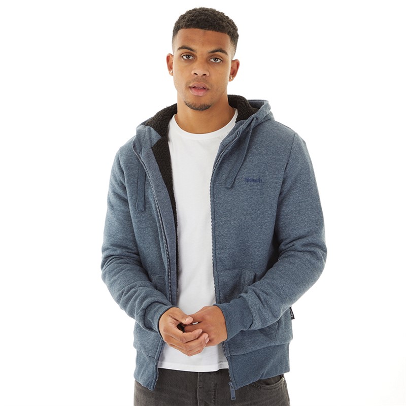 Bench Mens Baraz Hoodie Navy Marl