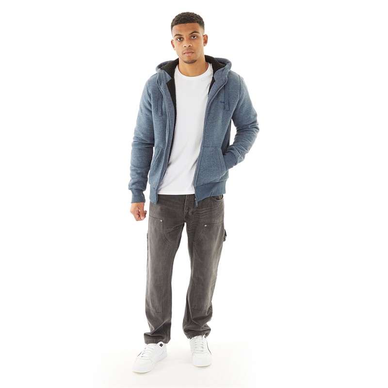 Bench Mens Baraz Hoodie Navy Marl