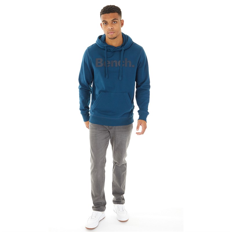 Bench Mens Skinner Spots Hoodie Dusty Teal