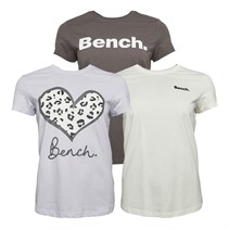 Bench Womens Rondine Three Pack T-Shirt Dark Charcoal/Lilac/Winter White